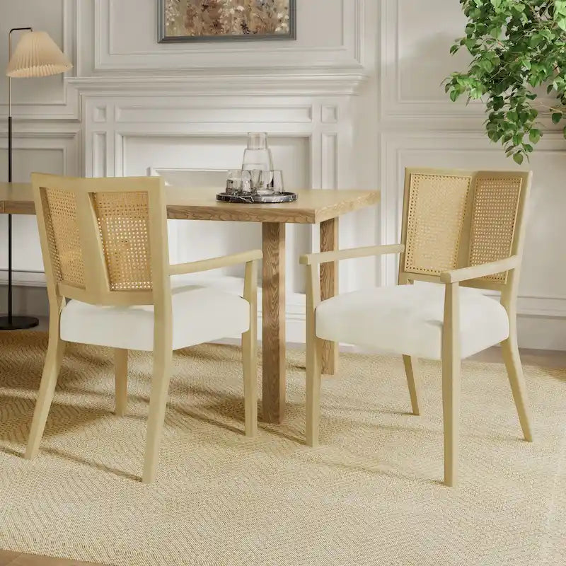 Chaise de salle à manger capitonnée, style moderne du milieu du siècle