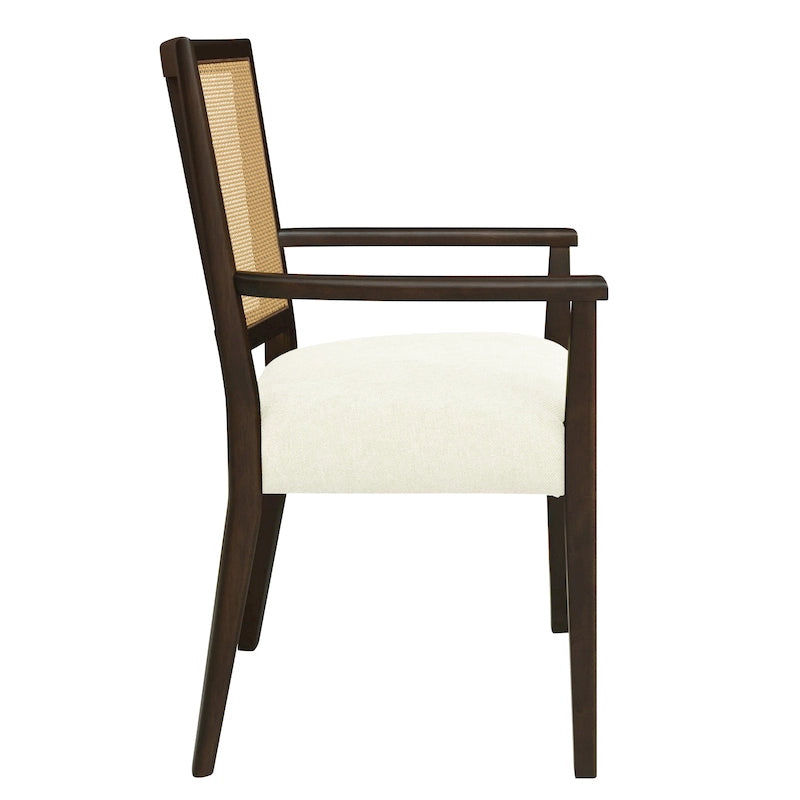 Chaise de salle à manger capitonnée, style moderne du milieu du siècle