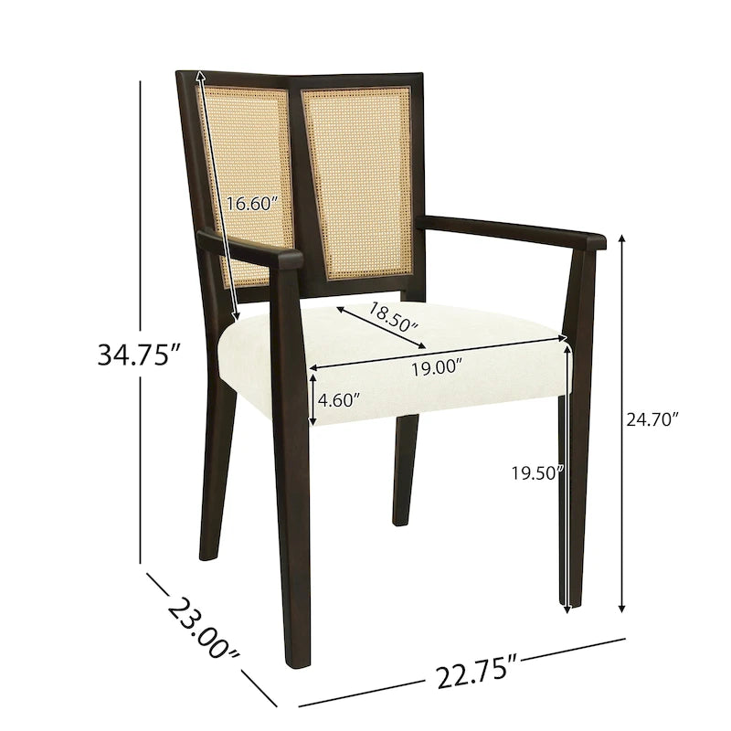 Chaise de salle à manger capitonnée, style moderne du milieu du siècle