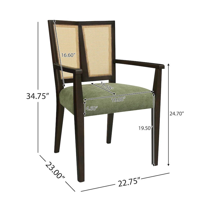 Chaise de salle à manger capitonnée, style moderne du milieu du siècle