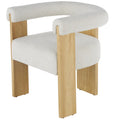 Chaise d'appoint de salon bouclée ronde de style moderne du milieu du siècle