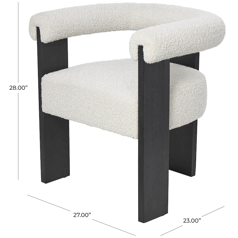 Chaise d'appoint de salon bouclée ronde de style moderne du milieu du siècle