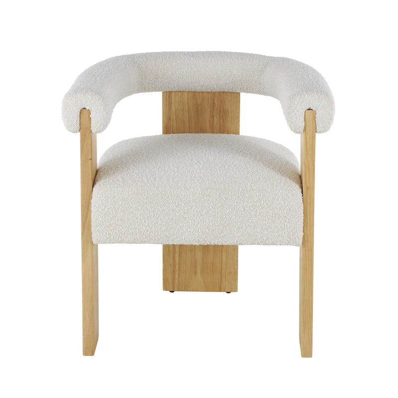 Chaise d'appoint de salon bouclée ronde de style moderne du milieu du siècle