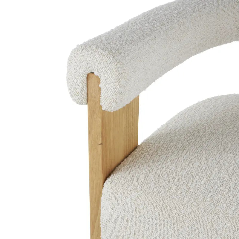 Chaise d'appoint de salon bouclée ronde de style moderne du milieu du siècle