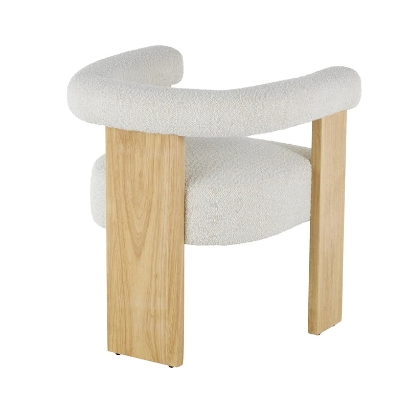 Chaise d'appoint de salon bouclée ronde de style moderne du milieu du siècle