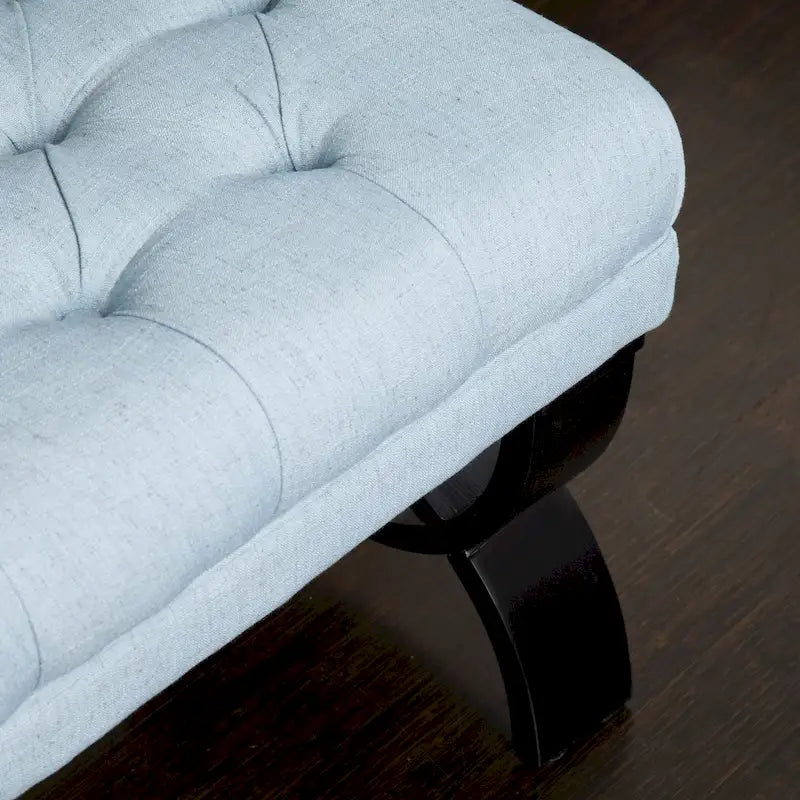 Banc en tissu capitonné — 41,00 (L) x 17,25 (l) x 16,75 (H)