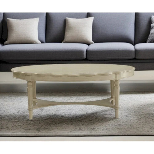 50  X 28  X 19  Antique White Coffee Table