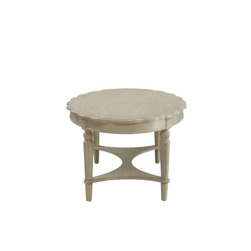 Table basse blanche antique 50 X 28 X 19