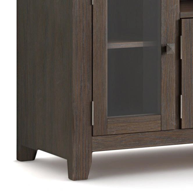 Meuble TV de style moderne en bois massif de 72 pouces de large