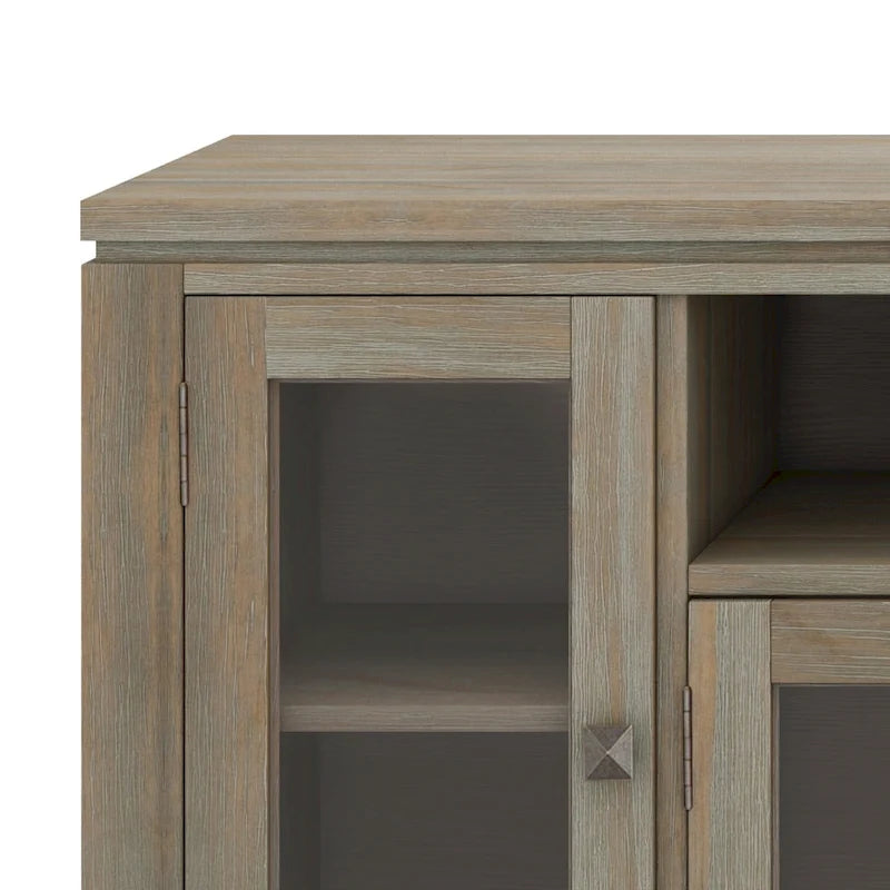 Meuble TV de style moderne en bois massif de 72 pouces de large