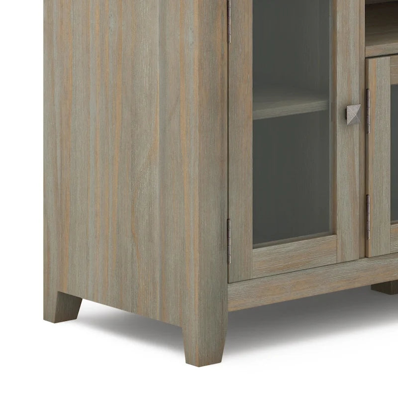 Meuble TV de style moderne en bois massif de 72 pouces de large