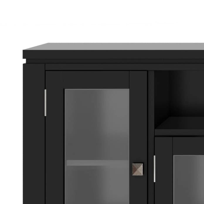 Meuble TV de style moderne en bois massif de 72 pouces de large