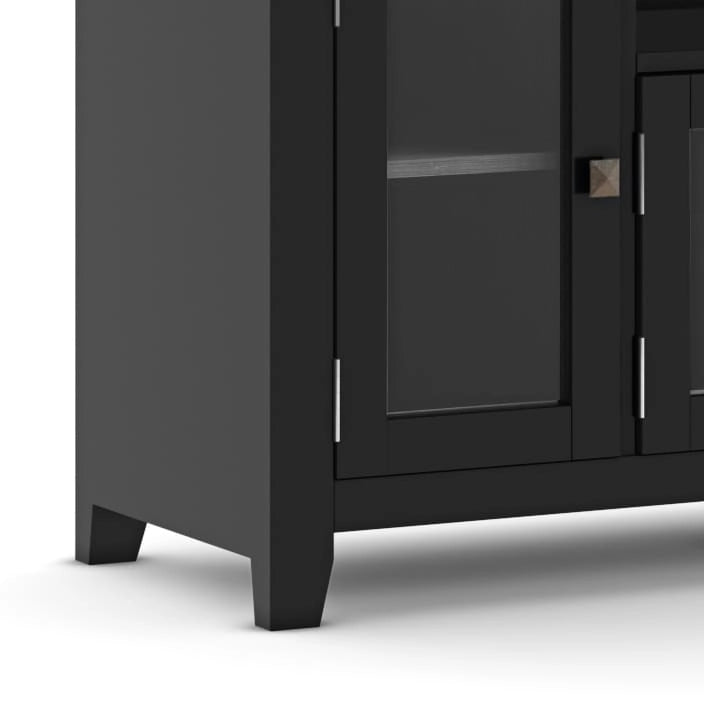 Meuble TV de style moderne en bois massif de 72 pouces de large