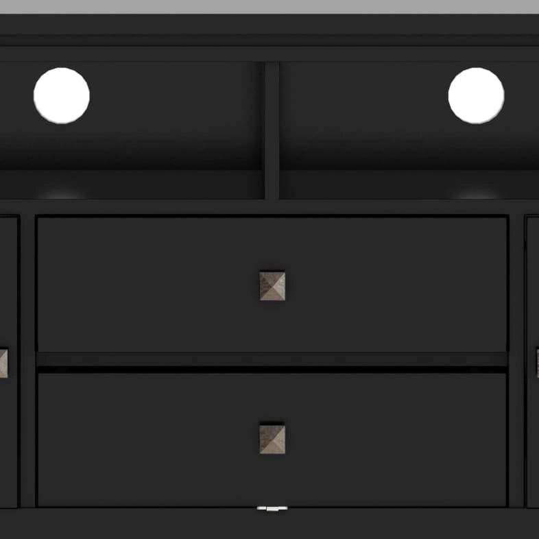 Meuble TV de style moderne en bois massif de 72 pouces de large