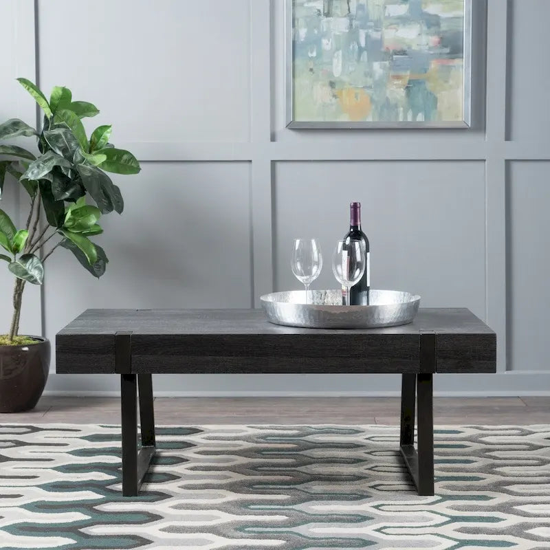 Table basse imitation bois — 43,25 po L x 23,60 po l x 16,75 po H