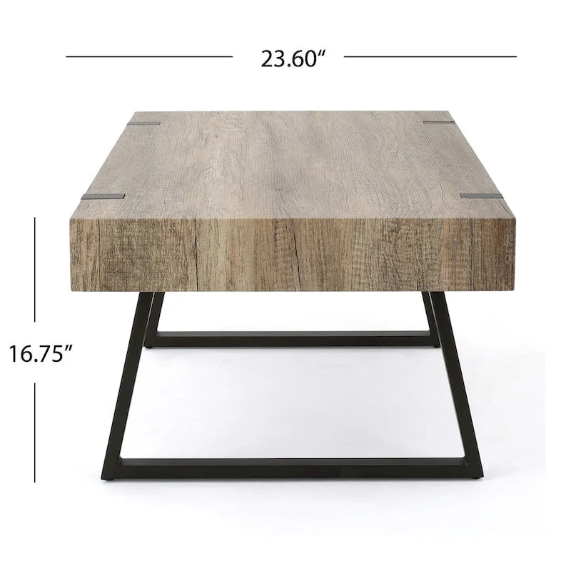 Table basse imitation bois — 43,25 po L x 23,60 po l x 16,75 po H