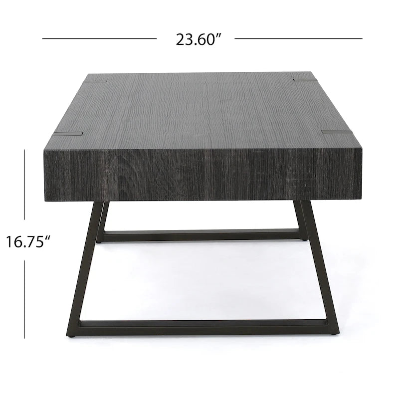 Table basse imitation bois — 43,25 po L x 23,60 po l x 16,75 po H