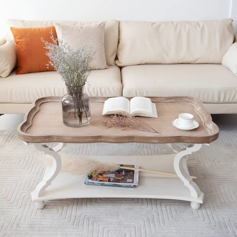 Table basse rustique de style campagnard
