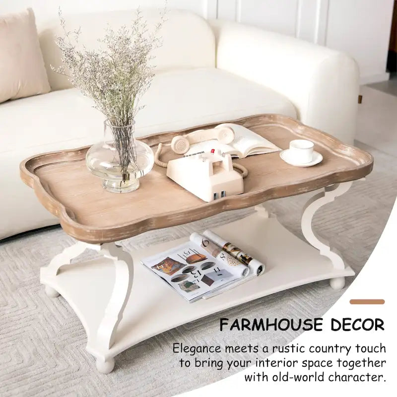 Table basse rustique de style campagnard