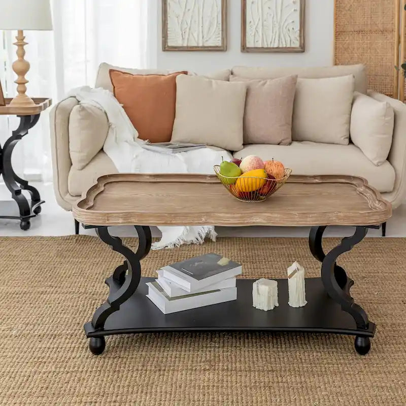 Table basse rustique de style campagnard