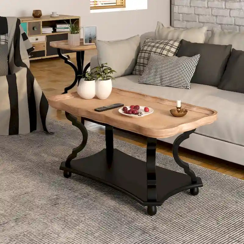 Table basse rustique de style campagnard