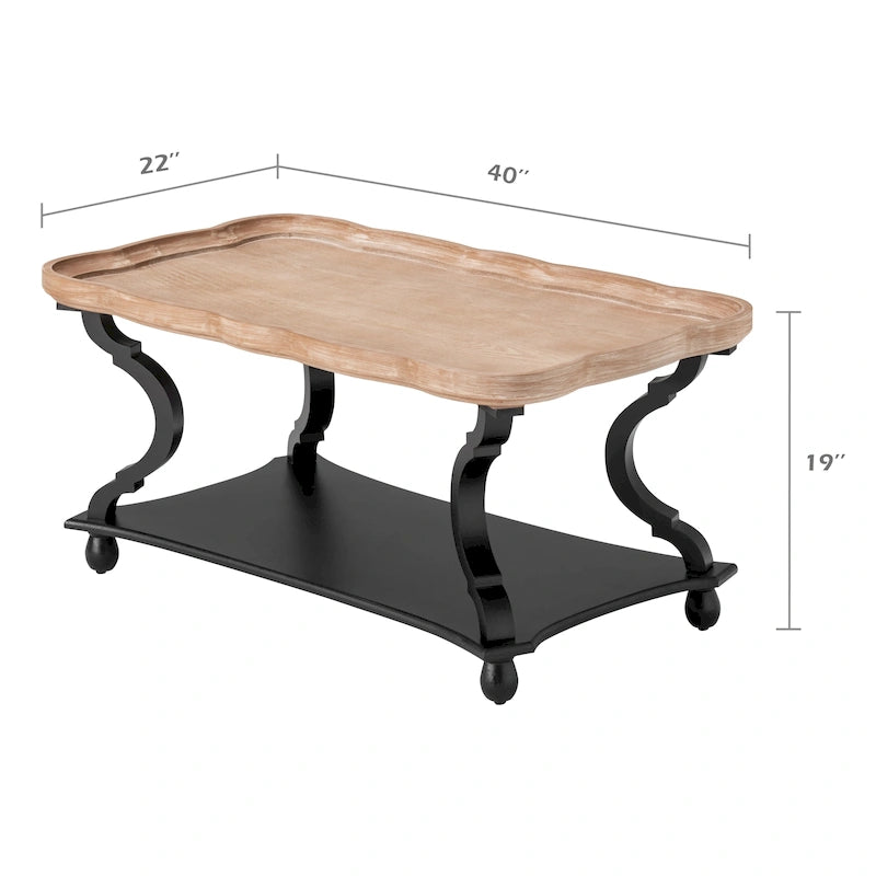 Table basse rustique de style campagnard