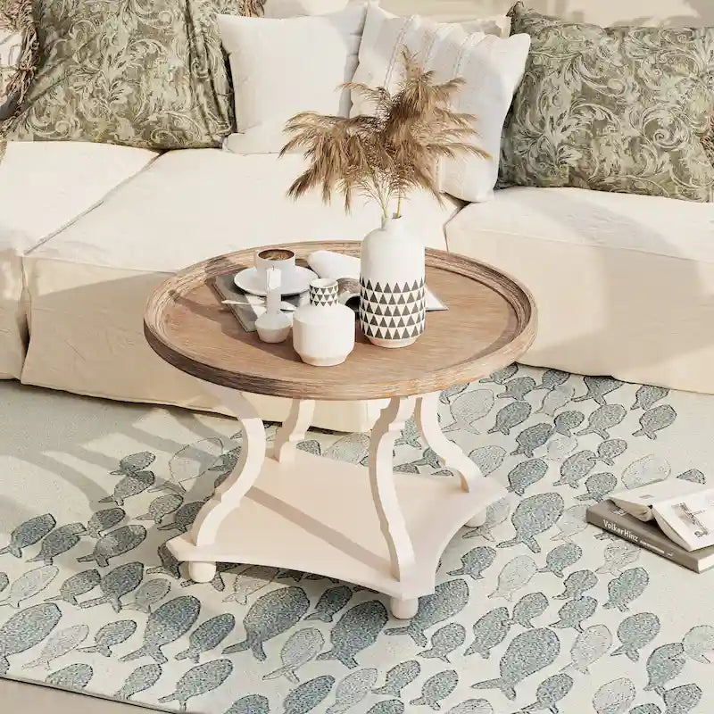 Table basse rustique de style campagnard
