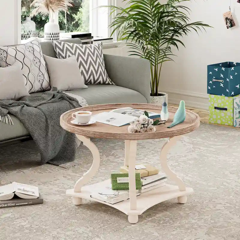 Table basse rustique de style campagnard