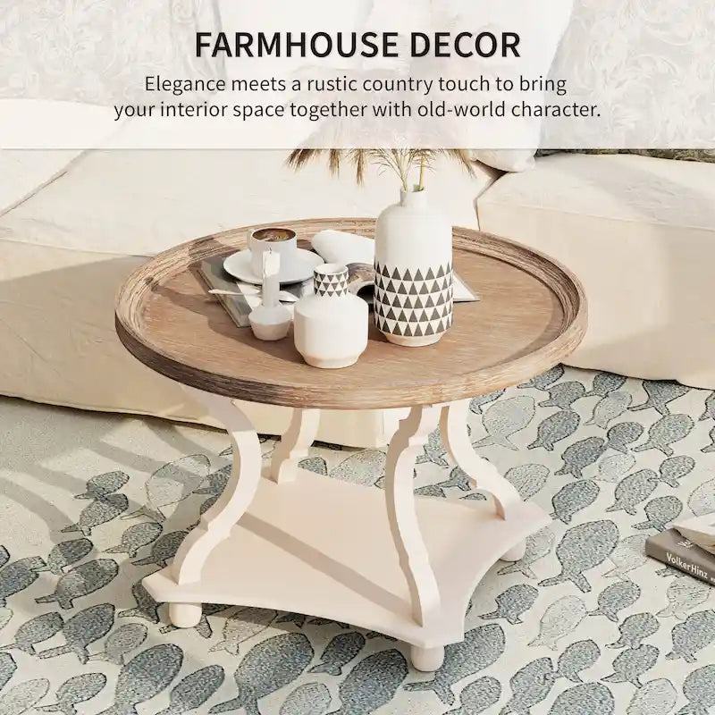 Table basse rustique de style campagnard