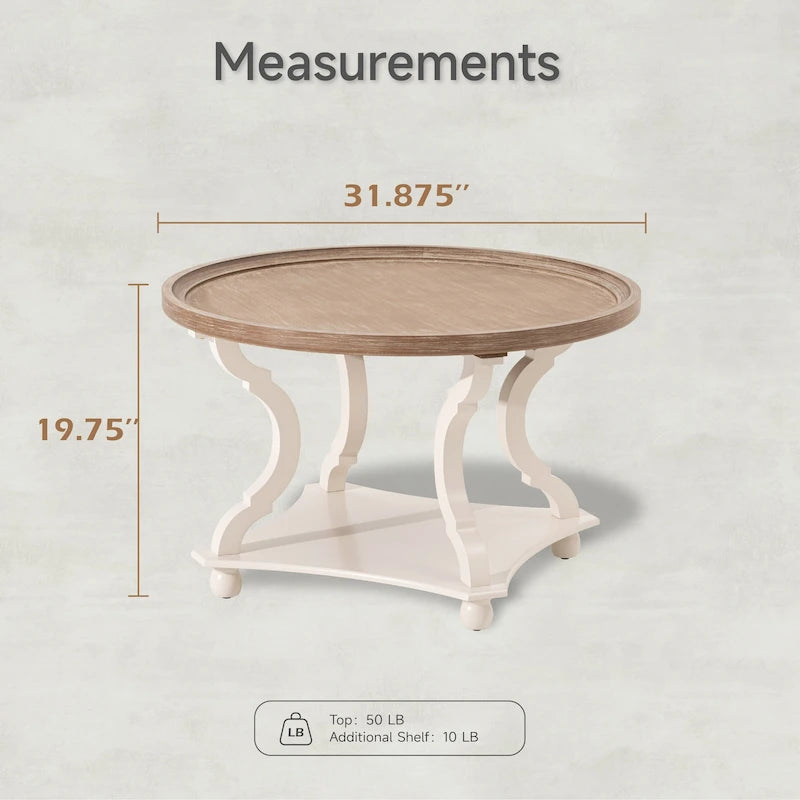 Table basse rustique de style campagnard