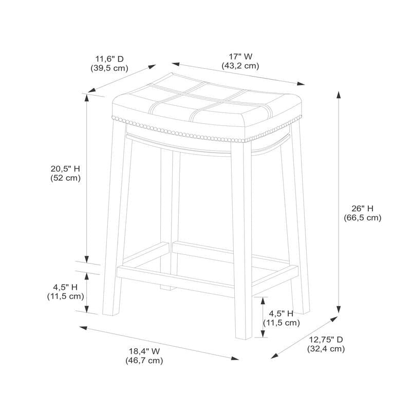 Tabouret de comptoir de 66 cm