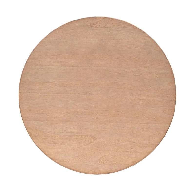 Table basse ronde avec étagère