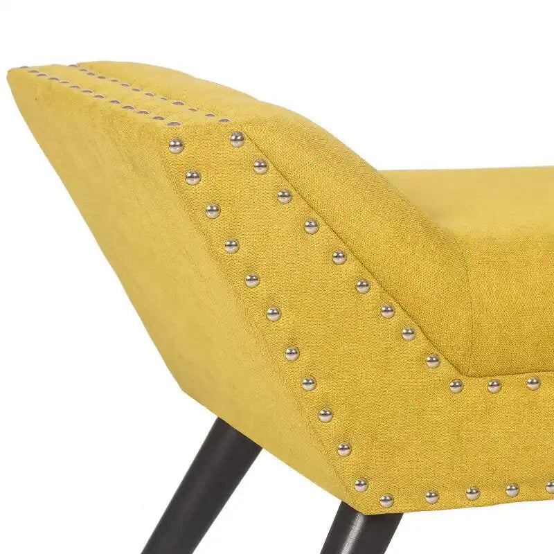 Banc de lit d'appoint contemporain rembourré en tissu et ottoman moderne