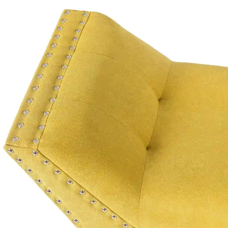 Banc de lit d'appoint contemporain rembourré en tissu et ottoman moderne