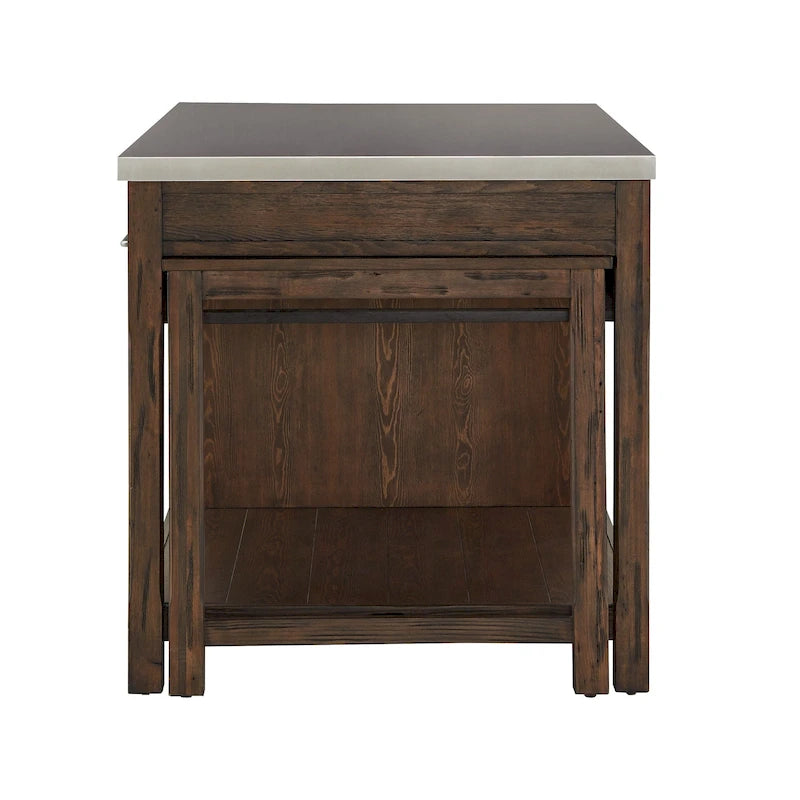 Îlot de cuisine extensible au style vieilli