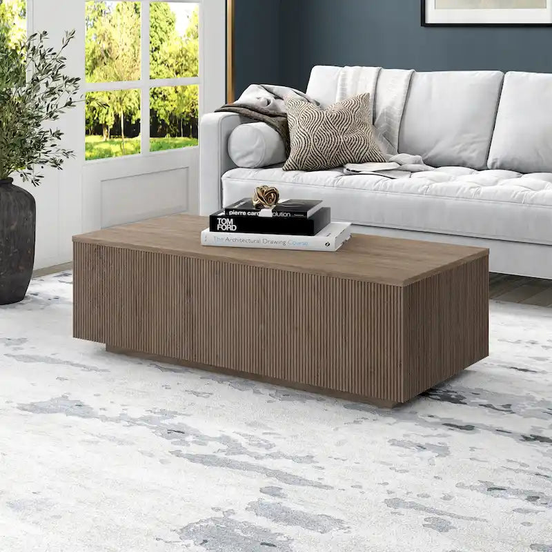 Table basse rectangulaire de 122 cm de large - 120,6 cm de large