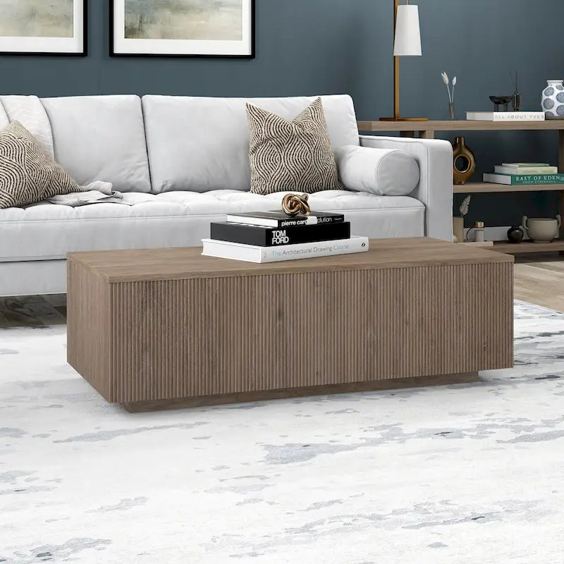 Table basse rectangulaire de 122 cm de large - 120,6 cm de large