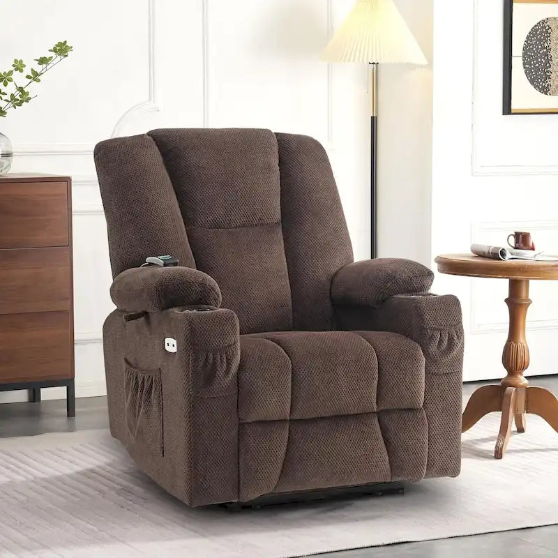Fauteuil inclinable électrique massant et chauffant