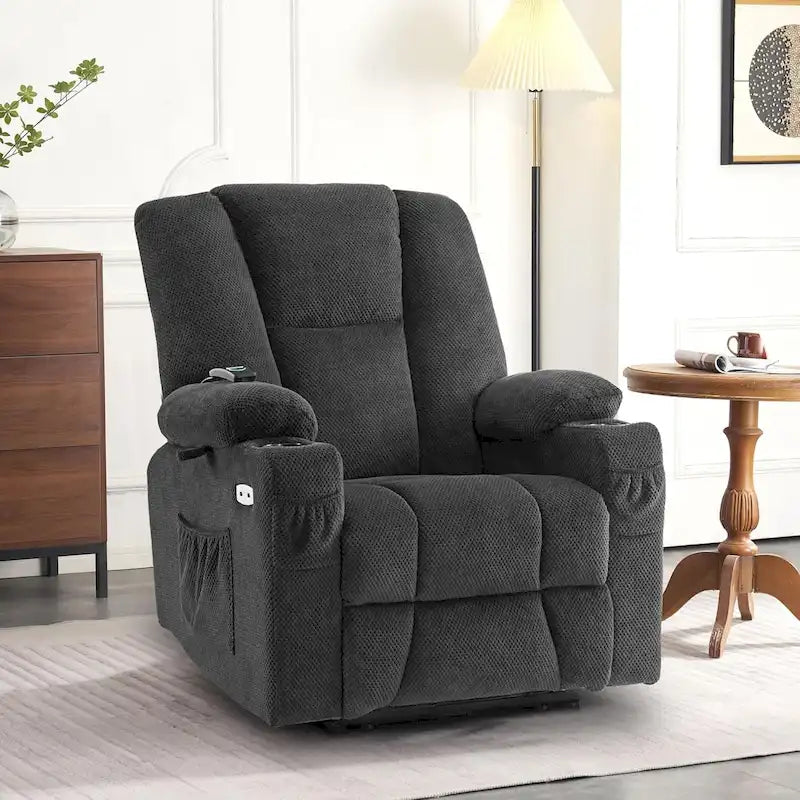 Fauteuil inclinable électrique massant et chauffant