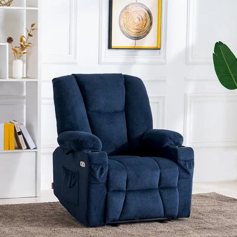 Fauteuil inclinable électrique massant et chauffant