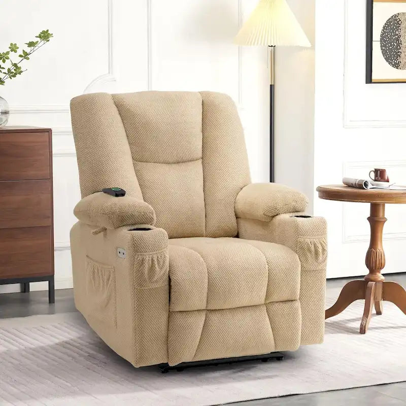 Fauteuil inclinable électrique massant et chauffant