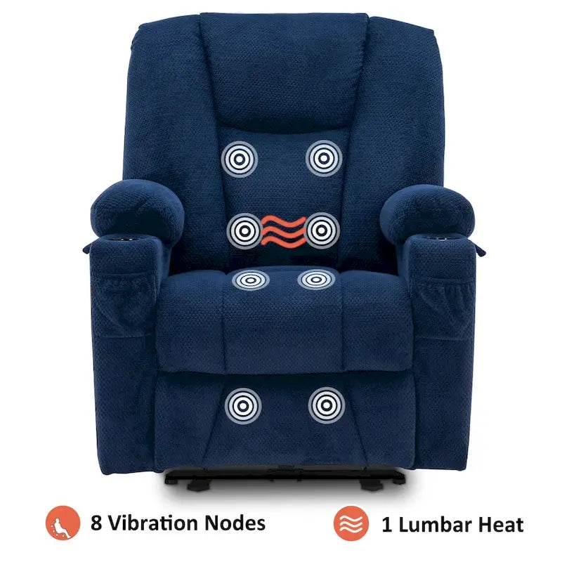 Fauteuil inclinable électrique massant et chauffant