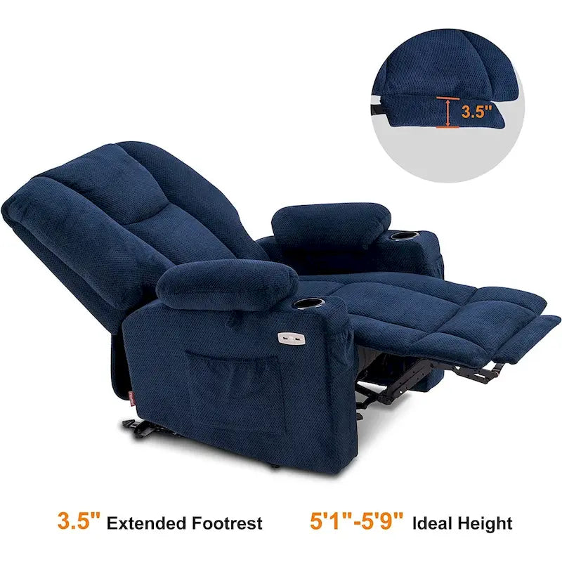 Fauteuil inclinable électrique massant et chauffant