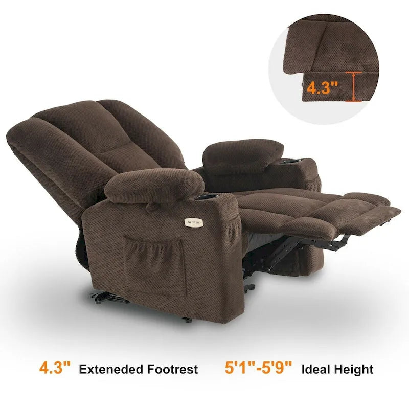 Fauteuil inclinable électrique massant et chauffant