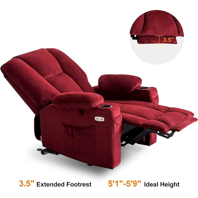 Fauteuil inclinable électrique massant et chauffant