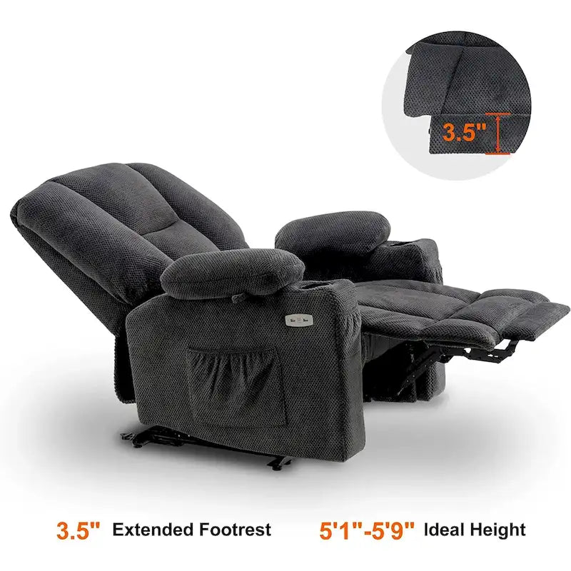 Fauteuil inclinable électrique massant et chauffant