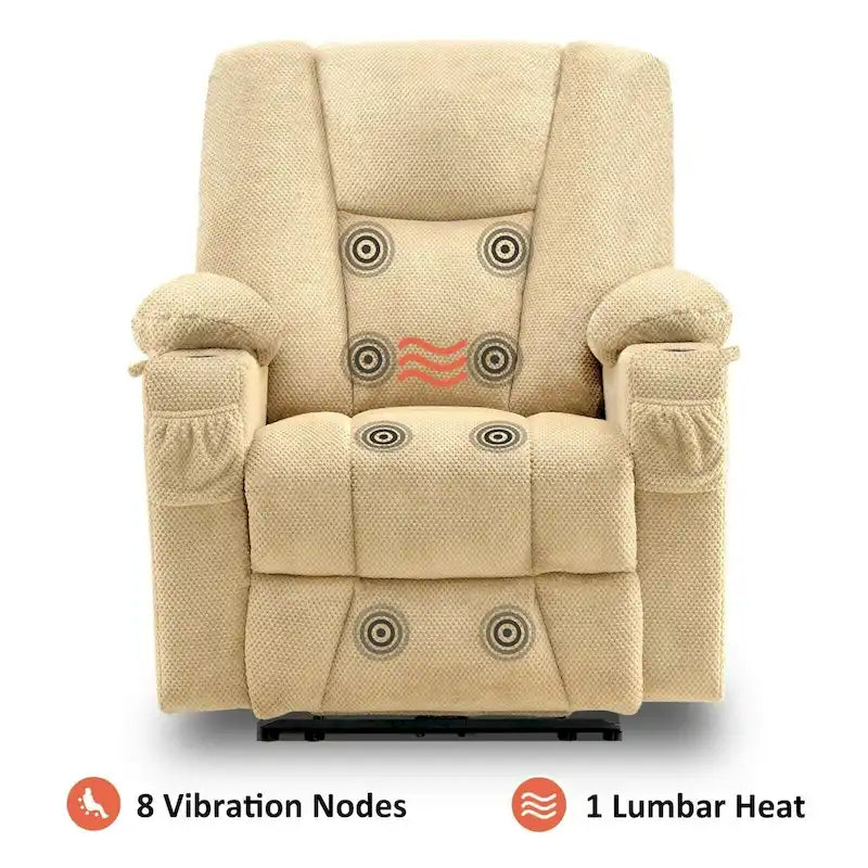 Fauteuil inclinable électrique massant et chauffant