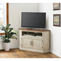 Meuble TV d'angle en bois massif de 50 pouces