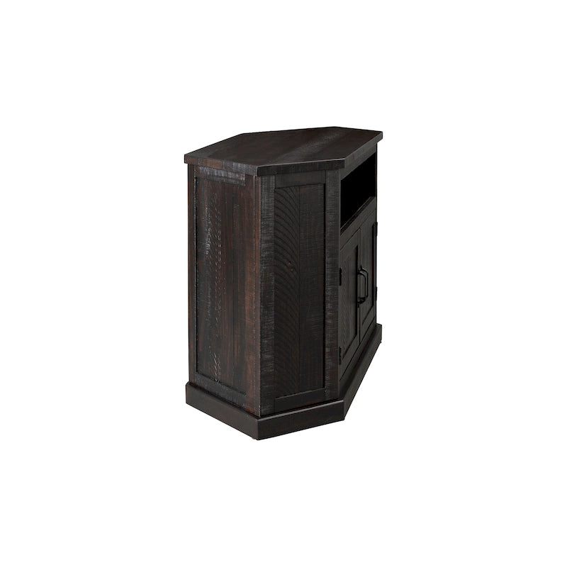 Meuble TV d'angle en bois massif de 50 pouces