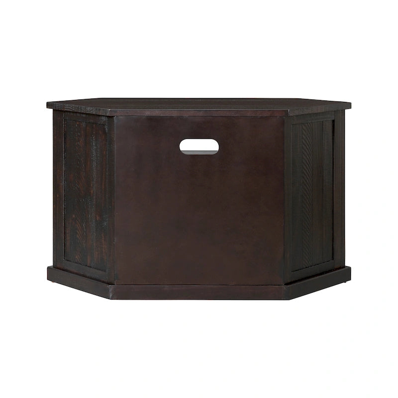 Meuble TV d'angle en bois massif de 50 pouces